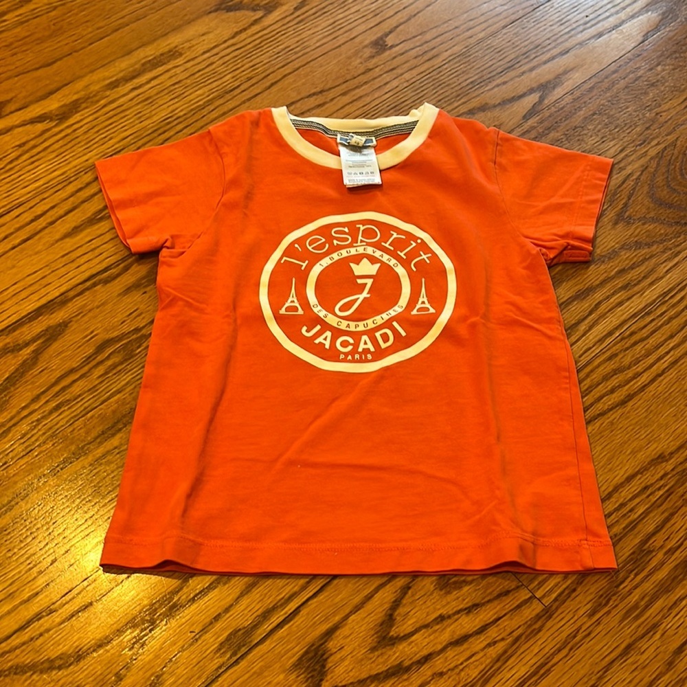 Jacadi Paris Boy’s Orange Tee Size 6A